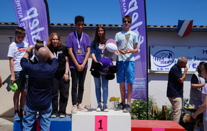 Les 13/14 ans CHAMPION DE FRANCE avec Gowen BRUNEL, Timéo DUBOIS et Chloé POILLY. Bravo les jeunes, la relève est là.......